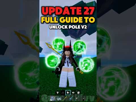HOW TO UNLOCK POLE V2 ON BLOX FRUITS UPDATE 27 | #Shorts #bloxfruits #roblox #queenliiivv #onepiece