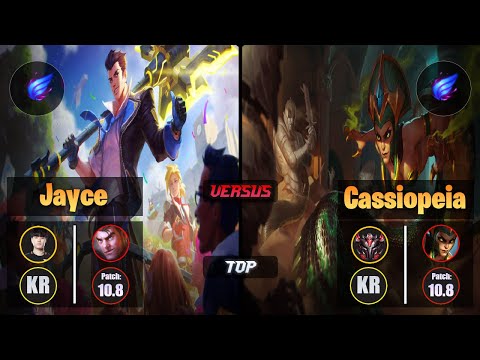 Tempt JAYCE (Top) [Phase Rush] VS CASSIOPEIA - Grandmaster KR Patch 10.8