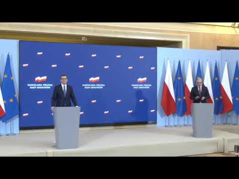 Premier M. Morawiecki i min. A. Niedzielski - konferencja prasowa 21 stycznia 2022 r.