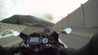 preview picture of video 'La Pénétrante de Nice en Kawasaki ZZR 1400 Nice Moto Touring'