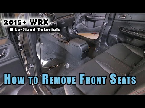 How to Remove 2015+ WRX Seats