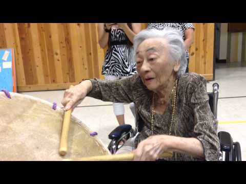 100 year old birthday Taiko drumming