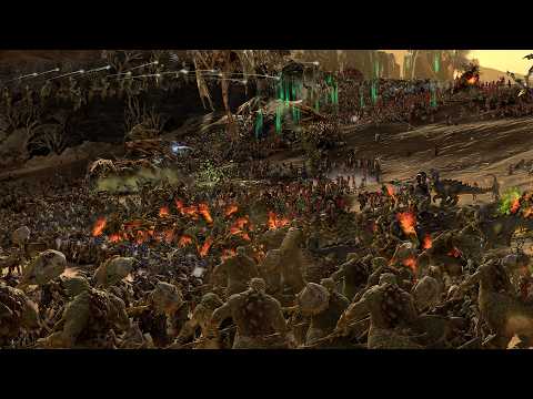 BEASTMEN vs WOOD ELVES - Warhammer TotalWar