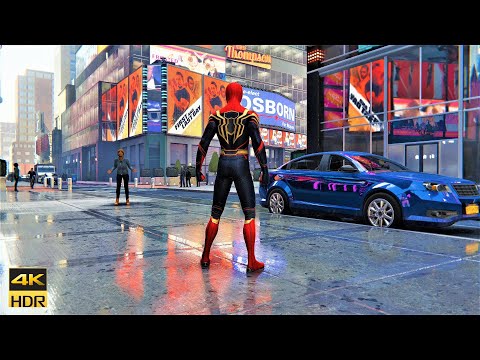 Spider-Man PS5 - No Way Home Suit Gameplay - 4K HDR 60FPS