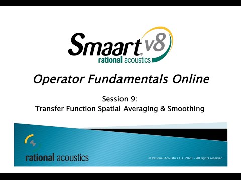 Smaart Operator Fundamentals Online: 9: Transfer Function Part 4 - Spatial Averaging & Smoothing
