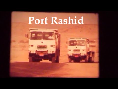 Port Rashid Construction, Dubia 1968/72. Plant, Lorries and Civil engineering by Costain.