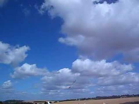 Spitfire and Mustang fly by