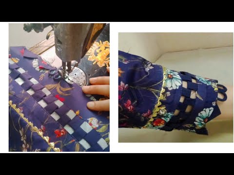 Diy sleeves design/sleeves design with triangles and loops/zunaira design