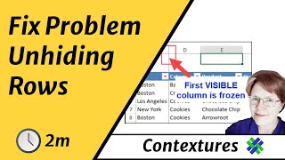 Trouble Unhiding Rows or Columns in Excel