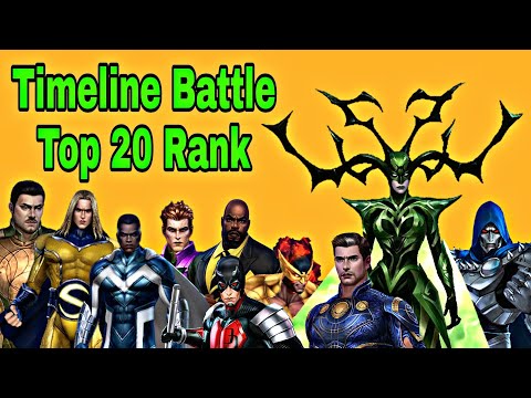 Timeline Battle Top 20 Characters Rank December 2021 With PVP T3 Transcend - Marvel Future Fight