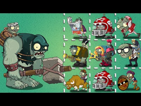 PvZ 2 Dark Ages Gargantuar Vs All Zombies