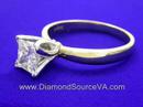 Princess Cut Diamond Ring 1.01-carat TulipSet mounting