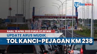 Kepadatan Arus Mudik Lebaran di Tol Kanci-Pejagan KM 238 Terpantau Masih Sepi di Pagi Hari