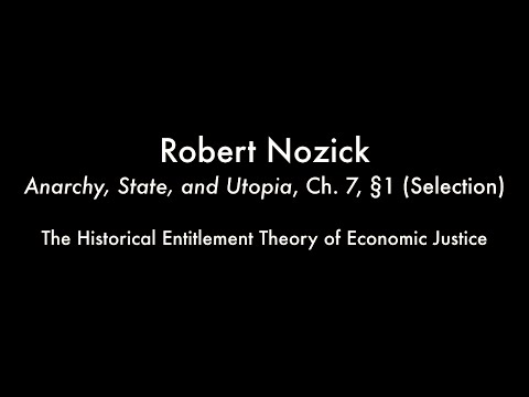 The Historical Entitlement Theory of Economic Justice (Nozick - Anarchy, State, and Utopia)