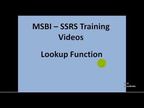 MSBI - SSRS - Lookup Function