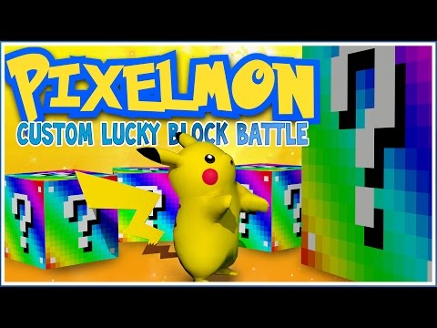 Pixelmon Custom LUCKY BLOCK BATTLE w/ FRIENDS! - COOL LEGENDARY KIDS CLUB!