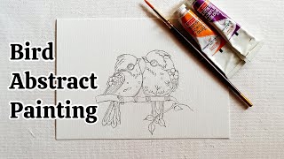 Small Bird Painting On Acrylic Paper