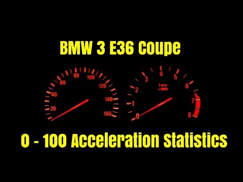 BMW 3 Series E36 Coupe 0-100 Acceleration Statistics - 328i (193 Hp) vs 325i (192 Hp) 0-60 mph