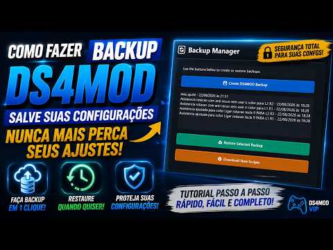 DS4MOD: COMO FAZER BACKUP DAS SUAS CONFIGURAÇÕES | TUTORIAL COMPLETO