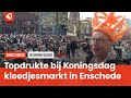Topdrukte op Koningsdag in Enschede
