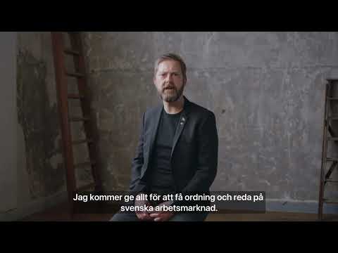 Leif Nysmed facklig byggnadsarbetare i riksdagen. Valet 2022.