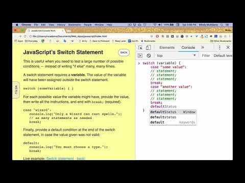 Js16 Javascripts Switch Statement