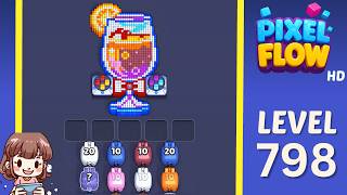 Pixel Flow Level 798 Solution Walkthrough