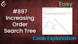 YouTube video 'Increasing Order Search Tree | Leetcode - 897'