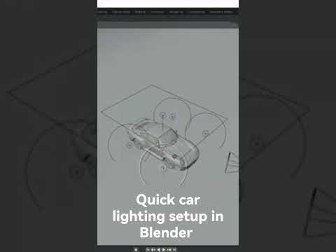 Car lighting setup in Blender.