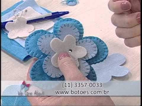 We Care About  e Ateliê na TV com: Chrys Altran - Flor em Feltro.