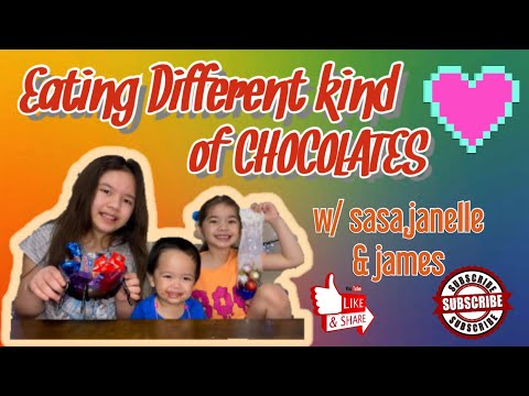 Eating Different kind of chocolates#mukbang.with SASA,JANELLE and JAMES.