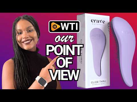 Crave Naturals Glide Thru Hair Brush - Detangler Brush for Curly - WTI product video review
