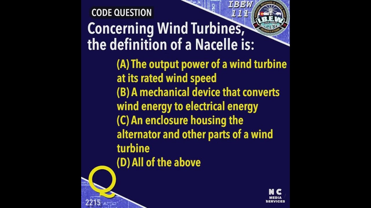 Concerning Wind Turbines, the definition of a Nacelle is: (A) The output power of a wind turbine at