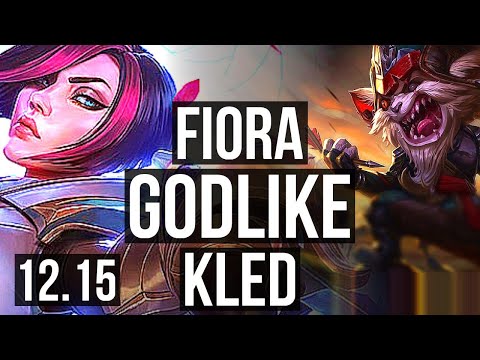 FIORA vs KLED (TOP) | 11/1/3, 6 solo kills, 600+ games, Godlike | NA Challenger | 12.15