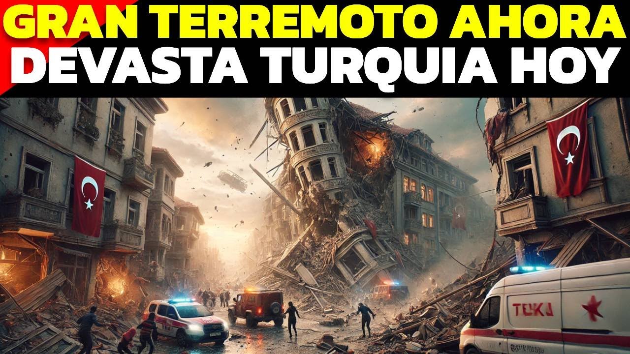GRAN TERREMOTO 6.3  DEVASTA TURQUIA HOY EN LA ZONA SUR DEL PAIS LA GENTE CORRE DE PANICO