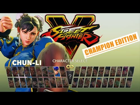 Street Fighter V Champion Edition all characters selection screen 2020