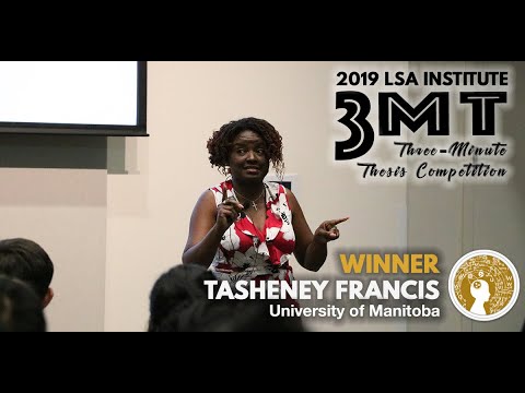 3MT Winner: Tasheney Francis
