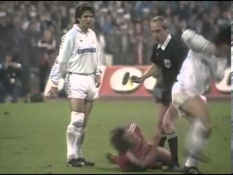 Juanito kicks Lothar Matthäus in the face (1987 Semi final European Cup)