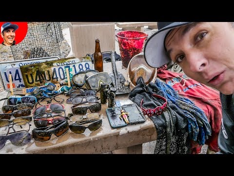 Found 2 iPhones, and 34 Sunglasses in the Lake while Diving! Video