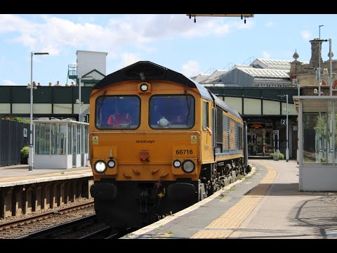GBRf 66716 At Lewes Working 6Z27 Newhaven To Tonbridge.