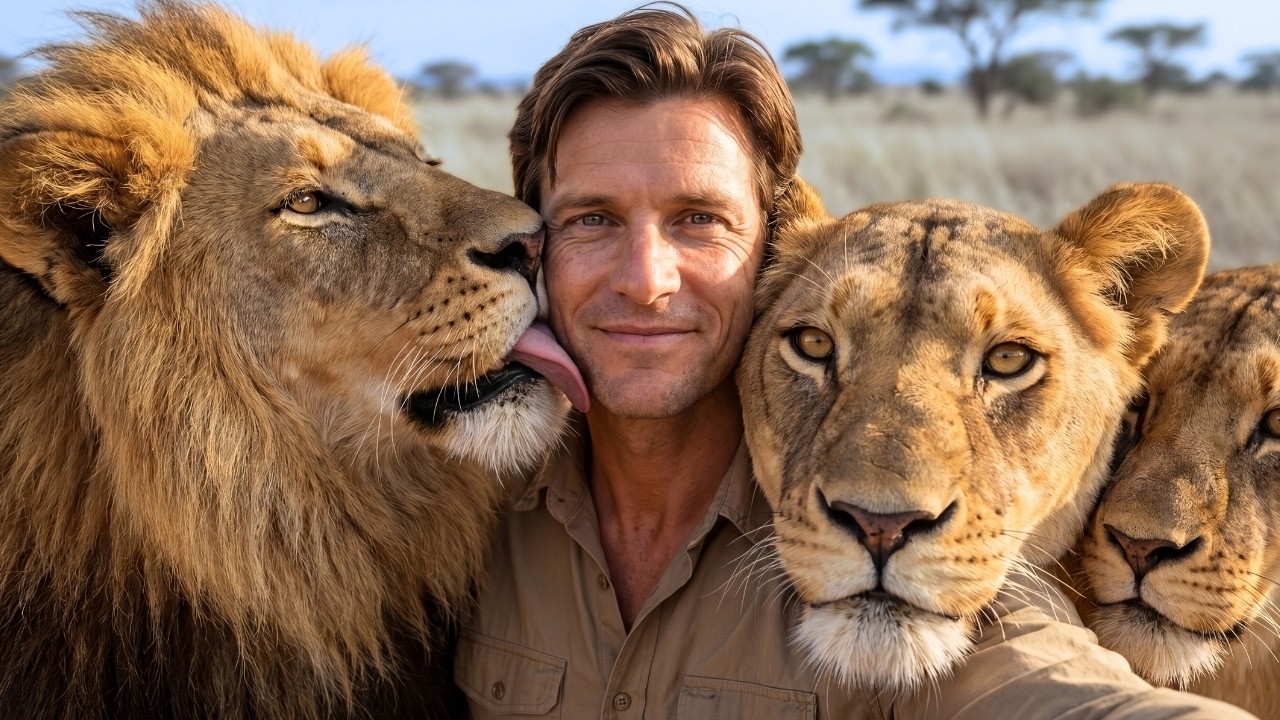 He Raised These 3 Orphan Lion Cubs. 2 Years Later, They Came Back WILD — and Still Knew Him.