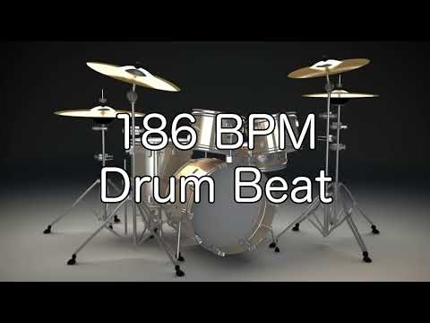 186 BPM Shuffle Drum Beat for Musical Practice