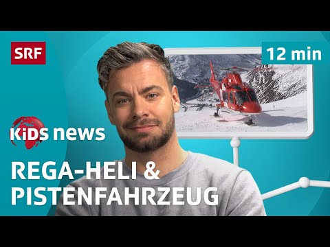 SRF Kids News: Mit dem Rega-Helikopter von der Skipiste ins Spital | Kindervideos