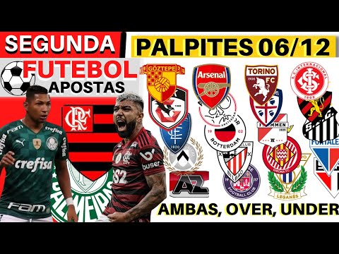 Palpites de Futebol para Hoje 06/12, SEGUNDA.
