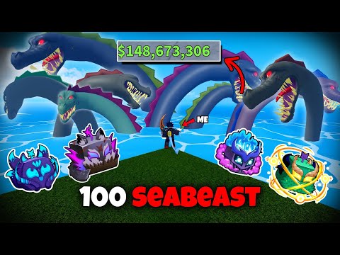 Killing 100 SEABEAST In Bloxfruits... 