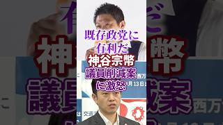 【維新の会】議員定数削減｜参政党 神谷宗幣 大激怒【比例定数削減】自民党などの既存政党が有利