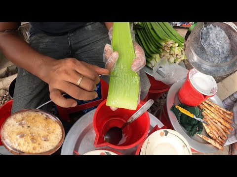 This Man Sells Extremely Healthy & Unique Food Aloe vera juice - Bengali Aloe Vera Shorbath! Bd Food