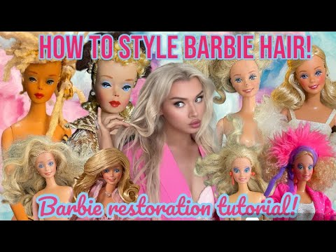 VINTAGE BARBIE RESTORATION TUTORIAL! HOW TO BOIL WASH DOLL HAIR! HOW TO CURL DOLL HAIR! BARBIE STYLE