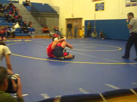 Fox Lane's Sam Speno pins MacArthur's Sal Randazzo