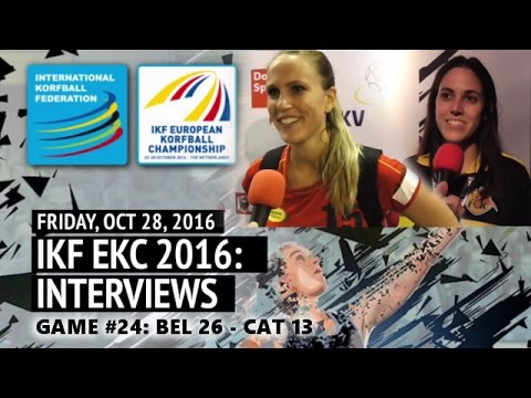 After match Interviews: Game#24 (1st Semi final) BEL - CAT (IKF EKC2016)